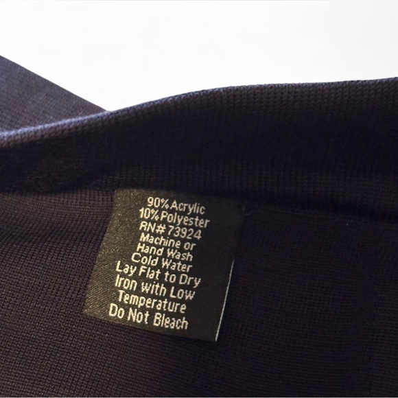 Misook Knit Pull On Pants Sz XL Boot Cut Navy Stretch Work Office Professional - Picture 5 of 5